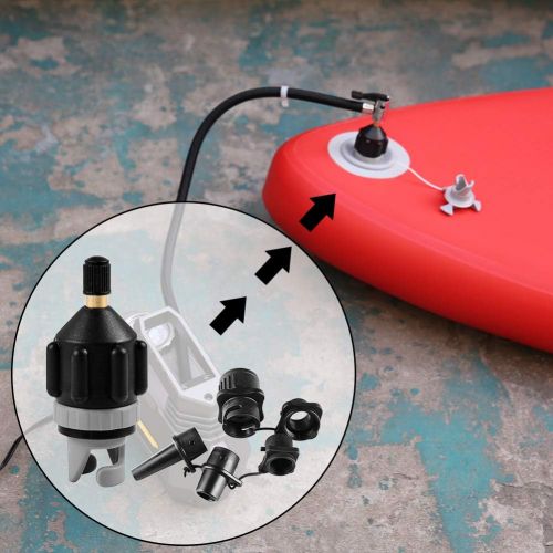  RV77 Air Valve Adapter, Inflatable Boat SUP Pump Adaptor with Nozzle, Multifunction SUP Pump Adaptor Compressor Air Valve Converter for Stand Up Paddle Board, Inflatable Bed