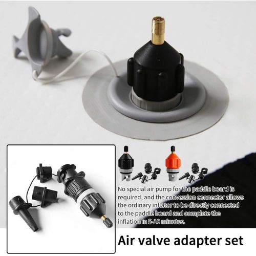  RV77 Air Valve Adapter, Inflatable Boat SUP Pump Adaptor with Nozzle, Multifunction SUP Pump Adaptor Compressor Air Valve Converter for Stand Up Paddle Board, Inflatable Bed