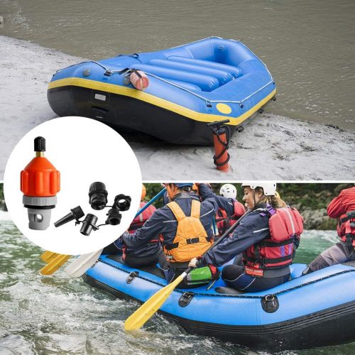  RV77 Air Valve Adapter, Inflatable Boat SUP Pump Adaptor with Nozzle, Multifunction SUP Pump Adaptor Compressor Air Valve Converter for Stand Up Paddle Board, Inflatable Bed