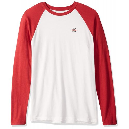  RVCA Mens Chest Crest Long Sleeve Baseball T-Shirt