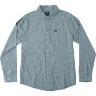 RVCA New Mens Curren Static LS Shirt Long Sleeve Cotton Grey