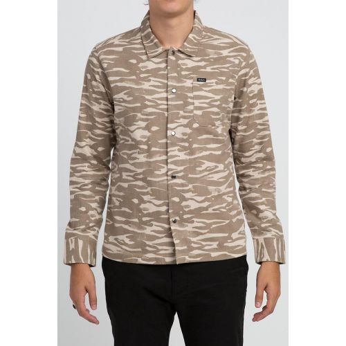  RVCA Mens Trenches Long Sleeve Woven Shirt