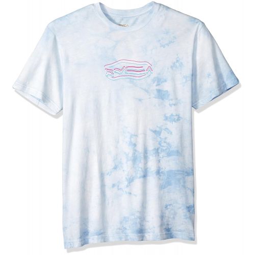  RVCA Mens Neon Blur Lite Tie Dye Short Sleeve T-Shirt