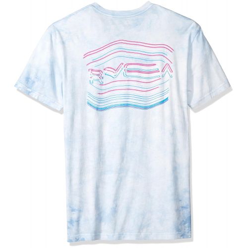  RVCA Mens Neon Blur Lite Tie Dye Short Sleeve T-Shirt