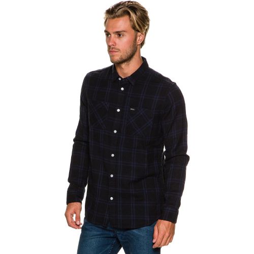  RVCA Mens Payne Ii Long Sleeve Woven Shirt