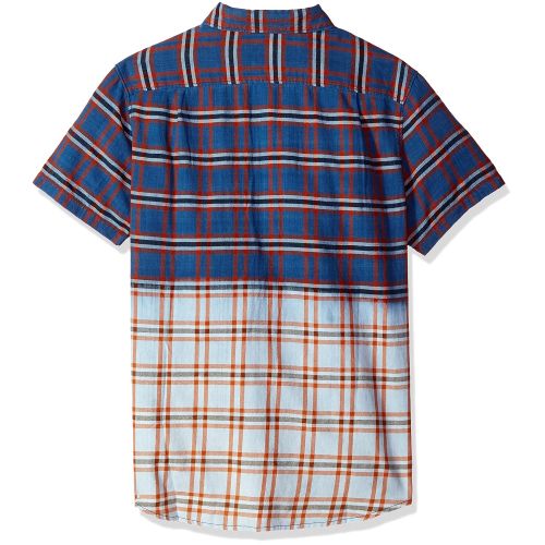  RVCA Mens Prismatic Short Sleeve Woven Shirt, Indigo Bleach, XL