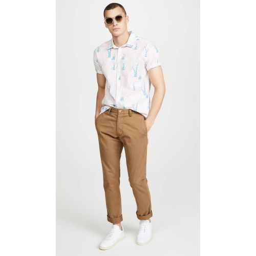  RVCA Mens Liu-Wong Palms Button-Up Shirt