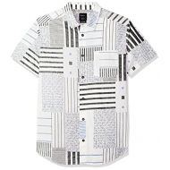 RVCA Mens Mixed Linear Short Sleeve Woven Shirt