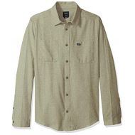 RVCA Mens Twisted Long Sleeve Woven Button Up Shirt