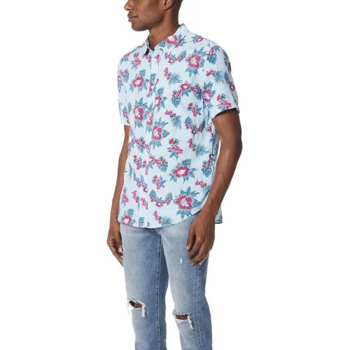  RVCA Mens Mcmillan Floral Woven Short Sleeve Shirt