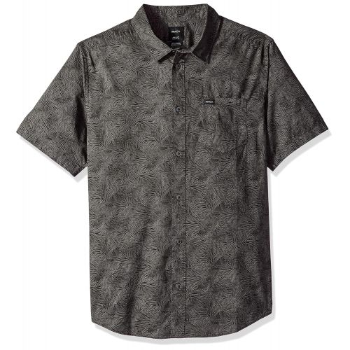  RVCA Mens Shimmy Short Sleeve Woven Shirt