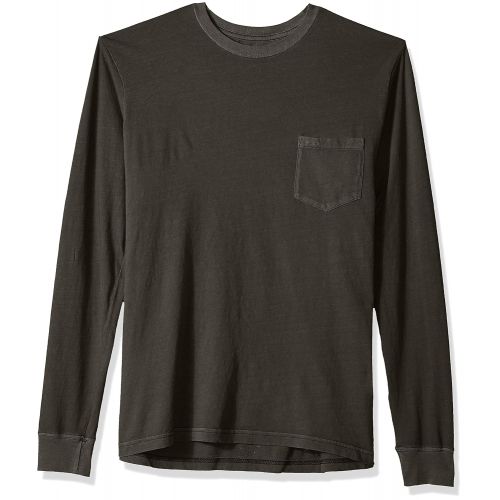  RVCA Mens PTC Pigment Long Sleeve Crew Neck Pocket T-Shirt