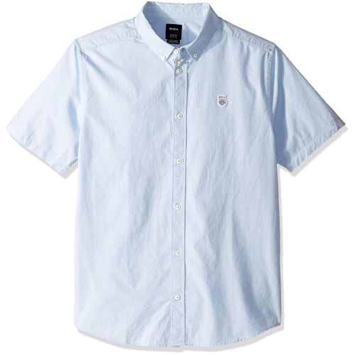  RVCA Mens ANP Twist Short Sleeve Woven Button Front Shirt