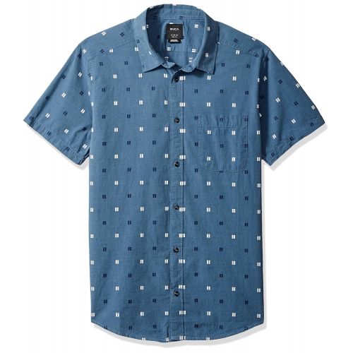  RVCA Mens and Sons Short Sleeve Woven Button Up Shirt