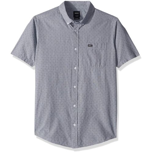  RVCA Mens Thatll Do Dobby Short Sleeve Woven Button Front Shirt