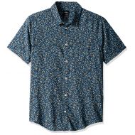 RVCA Mens Revivalist Floral Short Sleeve Woven Button Front Shirt