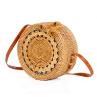 RVXHC Womens Handbags Women Top Handbags Crossbody Bag Round Straw Bag Handmade Women Hand Bag Stylish Girls Tote Beach Bag for Travel Or Any Other Daily Occasions (Color : Primary Color