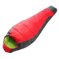 RWHALO Mummy-Style Outdoor Four Seasons Sleeping Bag Outdoor, Camping, Thickening, Adult, Lightweight, Warm (Color : Red)