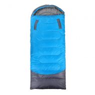 RWHALO Envelope Sleeping Bag, Four Seasons, Warm, Reach, Cotton, Adult, Ultra Light, Camping, Double, Indoor, Outdoor, Sleeping Bag (Color : Blue)