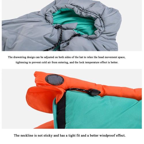  RWHALO Mummy Sleeping Bag, Adult Travel, Portable, Outdoor, Mountain Climbing, Camping Equipment