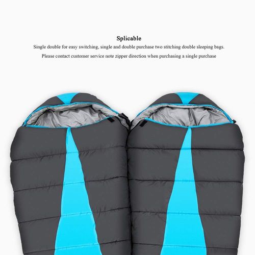  RWHALO Mummy-Style Outdoor Sleeping Bag Adult Thickening Indoor Anti-Dirty Adult Camping Travel Single Cold Winter Warm