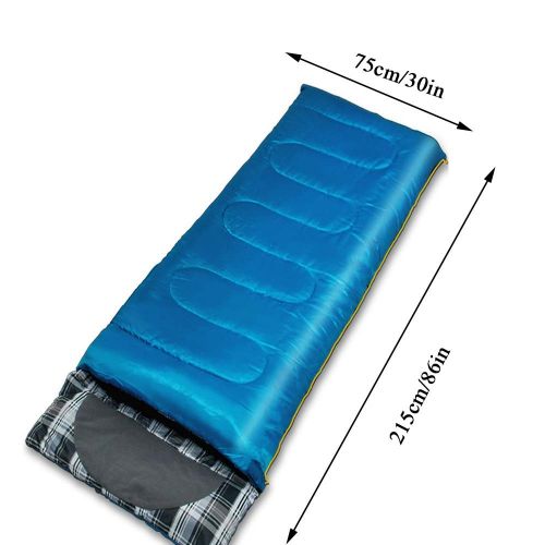  RWHALO Outdoor Envelope Type Thick Breathable Warm Sleeping Bag, Camping, Four Seasons, Cotton, Lunch Break Sleeping Bag