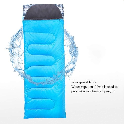  RWHALO Outdoor Envelope Type Thick Breathable Warm Sleeping Bag, Camping, Four Seasons, Cotton, Lunch Break Sleeping Bag