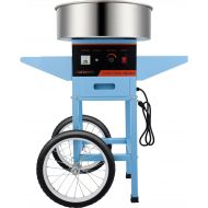 RYFT Ryan Blue Commercial Cotton Candy Machine, Electric Candy Floss Maker, 20.5 inch Cotton Candy Maker with Cart