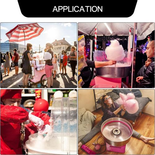  RYFT Ryan Blue Commercial Cotton Candy Machine, Electric Candy Floss Maker, 20.5 inch Cotton Candy Maker with Cart