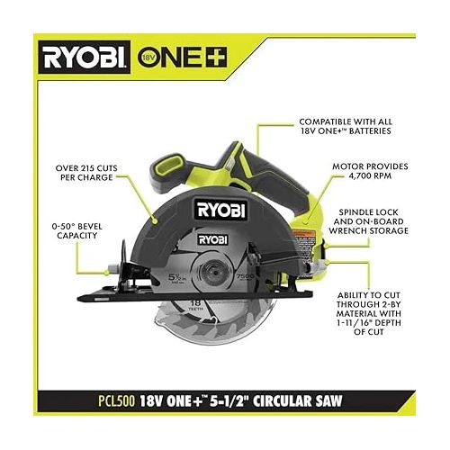  Ryobi 18V 5-1/2