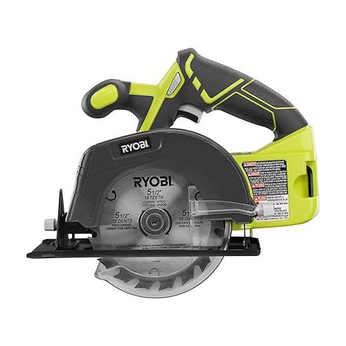  RYOBI P1819 18V One+ Lithium Ion Combo Kit (6 Tools: Drill/Driver, Impact Driver, Reciprocating Saw, Circular Saw, Multi-Tool, LED Worklight, 4.0 Ah & 1.5 Ah Battery, Charger, Bag)