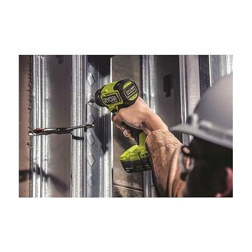  Ryobi ONE+ HP 18V Brushless Cordless Compact 1/2 in. Drill and Impact Driver Kit with (2) 1.5 Ah Batteries, Charger and Bag