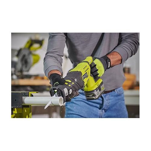  Ryobi R18RS7-0 One+ Cordless Brushless Recip Saw, 18 V, Hyper Green