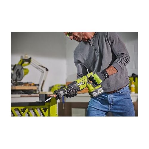  Ryobi R18RS7-0 One+ Cordless Brushless Recip Saw, 18 V, Hyper Green