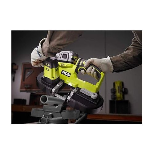  Ryobi 18-Volt ONE+ Cordless 2.5 in. Portable Band Saw (Tool Only) P590, (Bulk Packaged, Non-Retail Packaging)