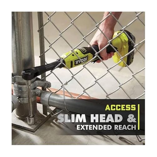  RYOBI - ONE+ HP 18V Brushless Cordless 3/8 in. Extended Reach Ratchet (Tool Only) - PBLRC25B