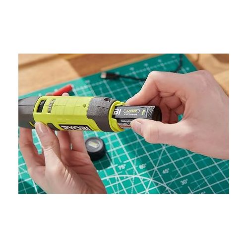  Ryobi RRT4-120GA15 4V Cordless Rotary Tool (1 x 4V 2.0Ah), Green