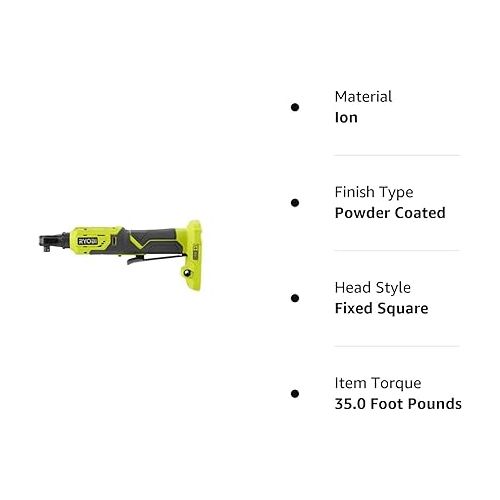 RYOBI P344 18V ONE+ 3/8-inch 4-Position Lithium Ion Compact Rotating Power Ratchet (Tool-Only, Battery & Charger Not Included)
