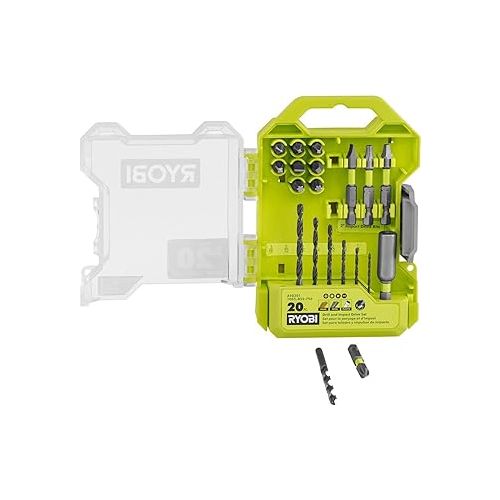  RYOBI 20 PC. Drill and Impact Drive Set