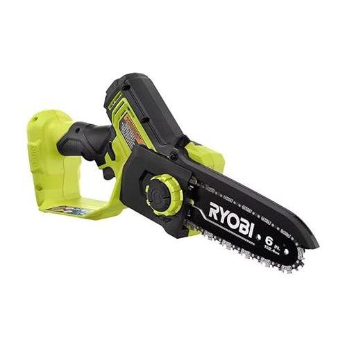  RYOBI ONE+ HP 18V P25013 Brushless Compact Pruning Mini Chainsaw with 6-Inch Chain (Tool Only)