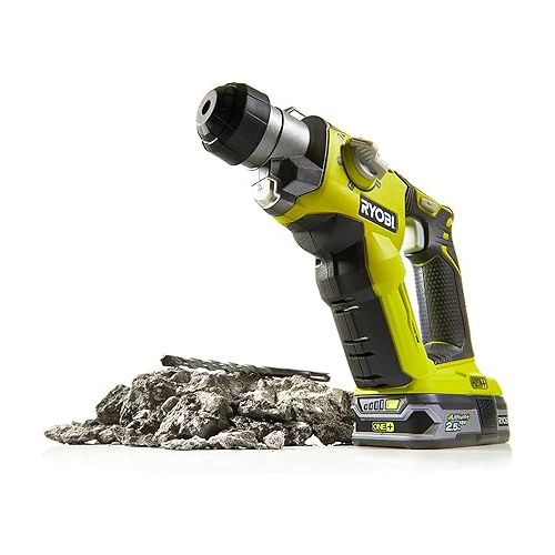  Ryobi R18SDS-0 ONE+ SDS Plus Cordless Rotary Hammer Drill (Body Only) - Hyper Green