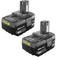 Ryobi PBP2005 ONE+ (Plus) Battery 18-Volt Lithium-Ion 4.0 Ah Compatible with Over 225 18V ONE+ Tools (2-Pack)