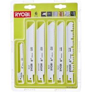 Ryobi RAK06RB Reciprocating Saw Blade Set, 6 Piece,White