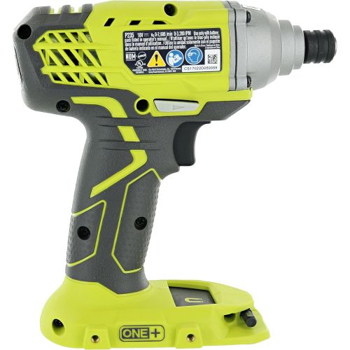  [아마존베스트]Ryobi P235 1/4 Inch One+ 18 Volt Lithium Ion Impact Driver with 1,600 Pounds of Torque (Battery Not Included, Power Tool Only)