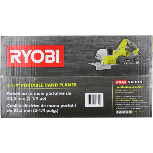  [아마존베스트]Ryobi HPL52K 6 Amp 16,500 RPM 3 1/4 Corded Hand Planer w/ Kickstand and Dual Dust Ports