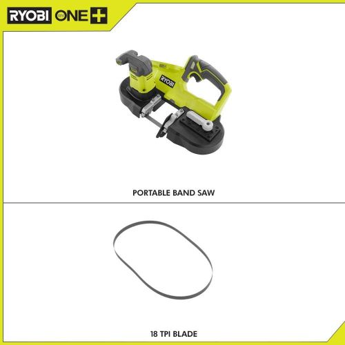  [아마존베스트]Ryobi 18-Volt ONE+ Cordless 2.5 in. Portable Band Saw (Tool Only) P590, (Bulk Packaged, Non-Retail Packaging)