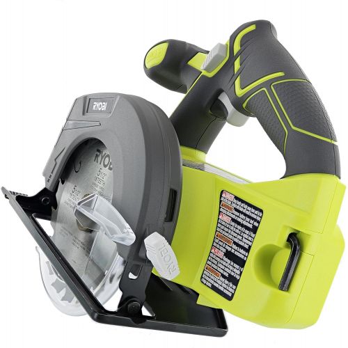  [아마존베스트]Ryobi One P505 18V Lithium Ion Cordless 5 1/2 4,700 RPM Circular Saw (Battery Not Included, Power Tool Only), Green