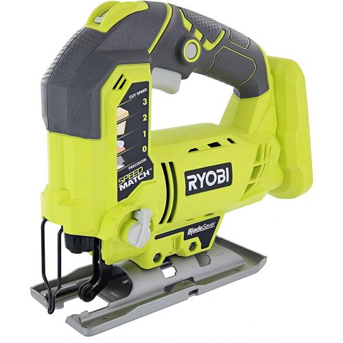  [아마존베스트]Ryobi One+ P523 18V Lithium Ion Cordless Orbital T Shank 3,000 SPM Jigsaw (Battery Not Included, Power Tool and T Shank Wood Cutting Blade Only)