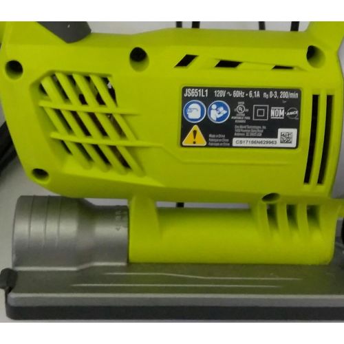  [아마존베스트]RYOBI JS651L1 6.1 Amp Variable Speed Orbital Jigsaw With Speed Match