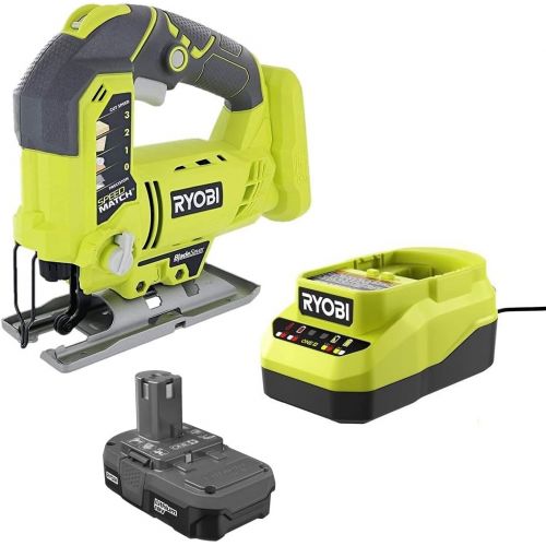  [아마존베스트]Ryobi 18 Volt Lithium-Ion Orbital Jig Saw Combo Kit with Battery and Charger (Bulk Packaged, Non-Retail Packaging)